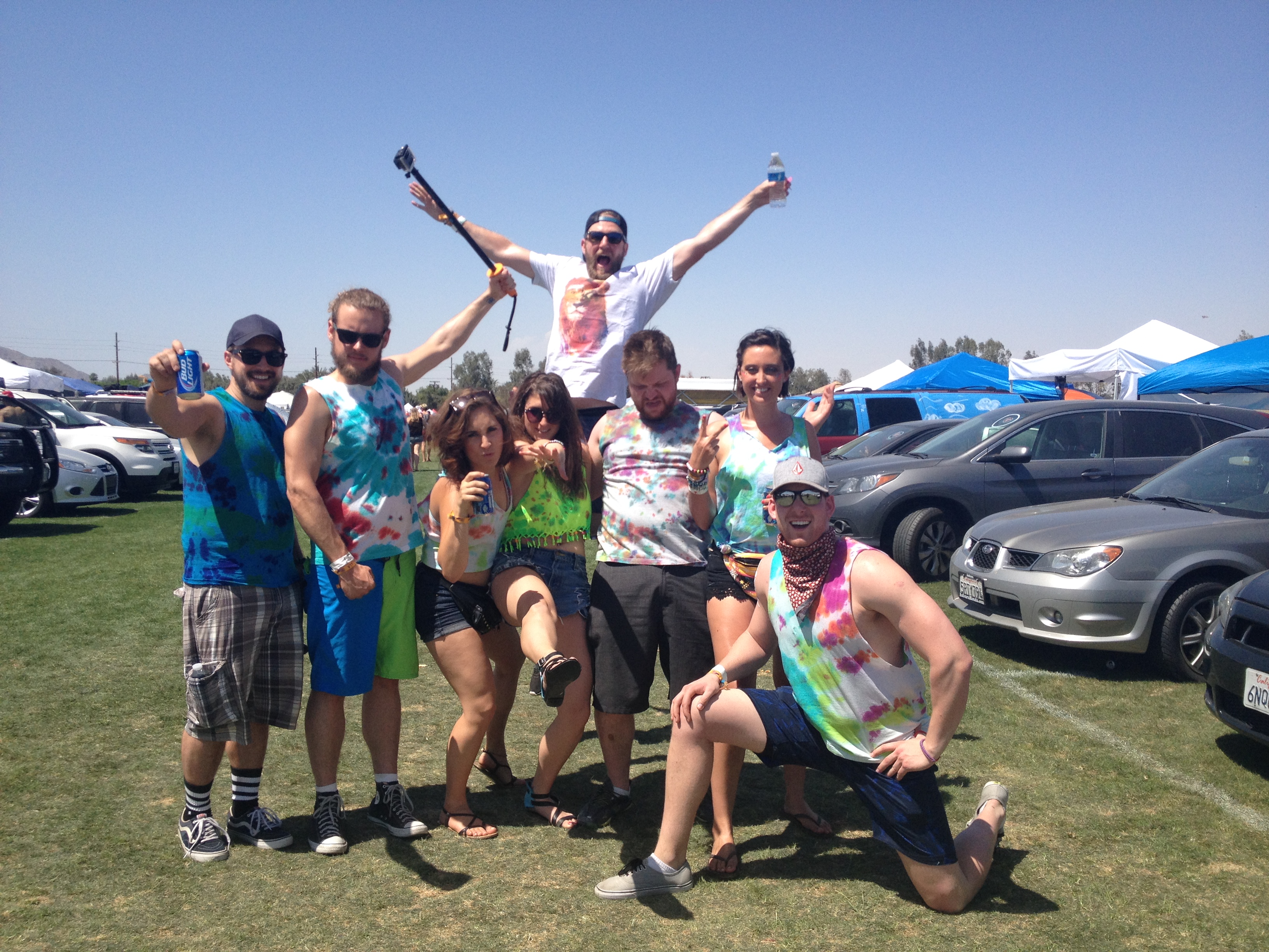 coachella, tye dye, group love